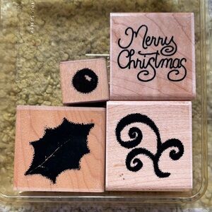 Holiday Wooden Stamp Set